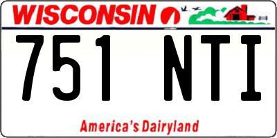 WI license plate 751NTI