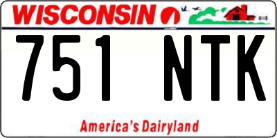 WI license plate 751NTK