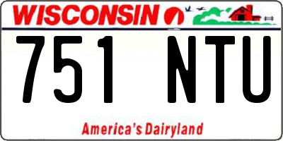 WI license plate 751NTU