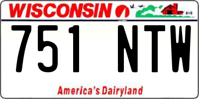 WI license plate 751NTW