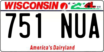 WI license plate 751NUA