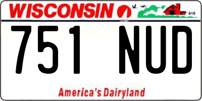 WI license plate 751NUD