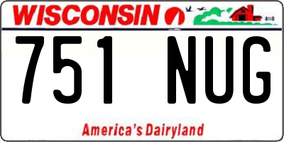 WI license plate 751NUG