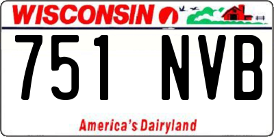 WI license plate 751NVB