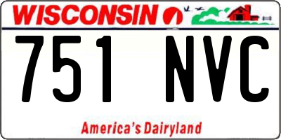 WI license plate 751NVC