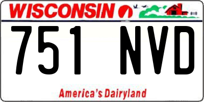 WI license plate 751NVD