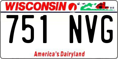 WI license plate 751NVG
