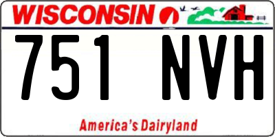 WI license plate 751NVH