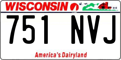 WI license plate 751NVJ