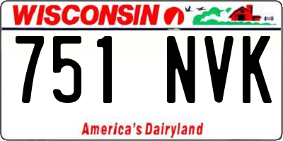 WI license plate 751NVK