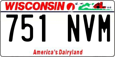 WI license plate 751NVM