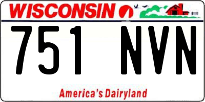 WI license plate 751NVN