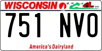 WI license plate 751NVO