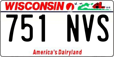 WI license plate 751NVS