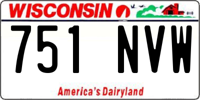 WI license plate 751NVW