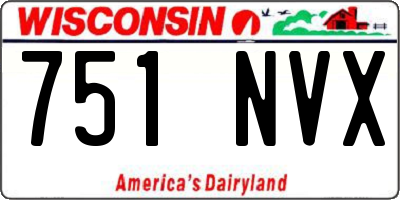 WI license plate 751NVX