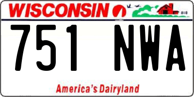 WI license plate 751NWA