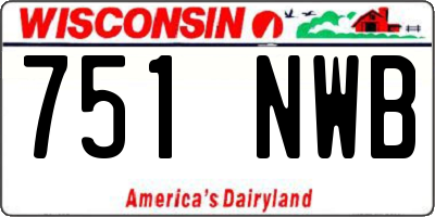 WI license plate 751NWB