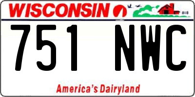 WI license plate 751NWC