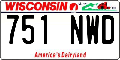 WI license plate 751NWD