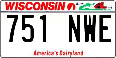 WI license plate 751NWE