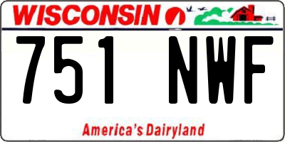 WI license plate 751NWF