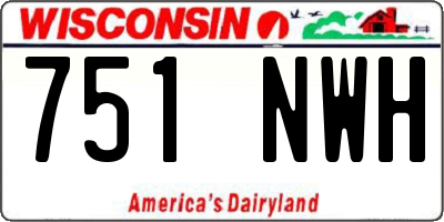 WI license plate 751NWH