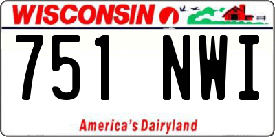 WI license plate 751NWI