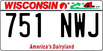 WI license plate 751NWJ