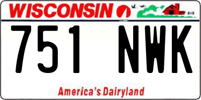 WI license plate 751NWK