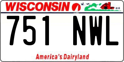 WI license plate 751NWL
