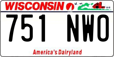 WI license plate 751NWO