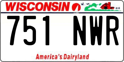 WI license plate 751NWR