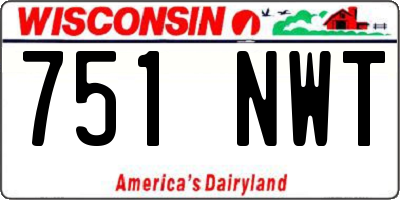 WI license plate 751NWT