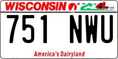WI license plate 751NWU