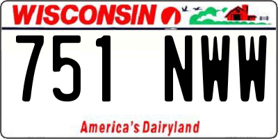 WI license plate 751NWW