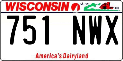 WI license plate 751NWX