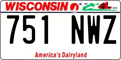 WI license plate 751NWZ