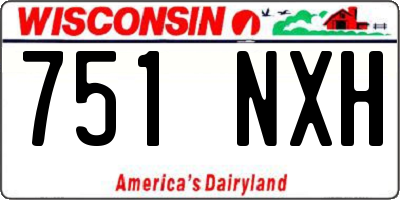 WI license plate 751NXH