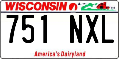 WI license plate 751NXL