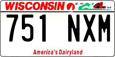 WI license plate 751NXM