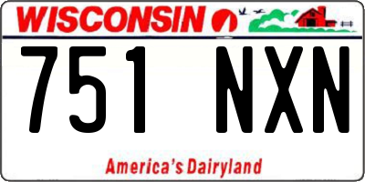 WI license plate 751NXN