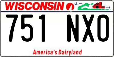 WI license plate 751NXO
