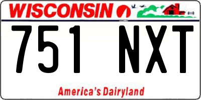 WI license plate 751NXT