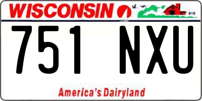 WI license plate 751NXU