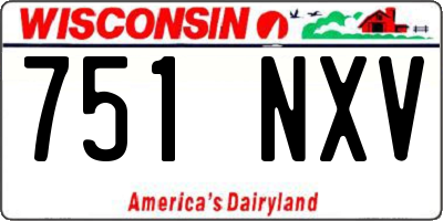 WI license plate 751NXV
