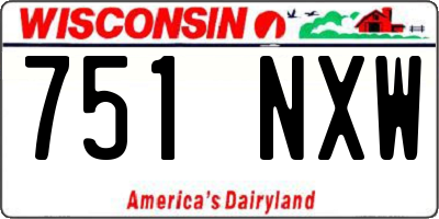WI license plate 751NXW