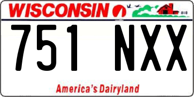 WI license plate 751NXX