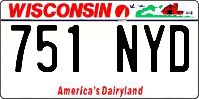 WI license plate 751NYD
