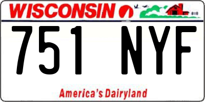 WI license plate 751NYF
